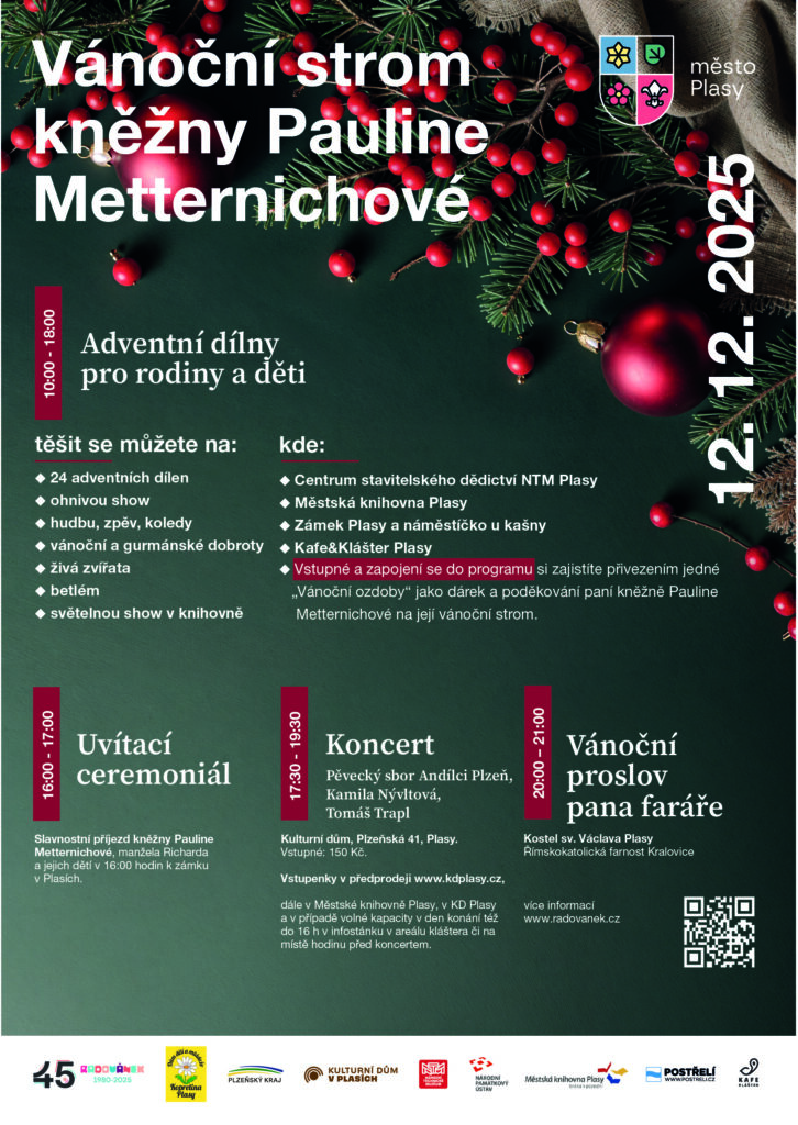 Vánoční strom kněžny Pauline Metternichové 2025